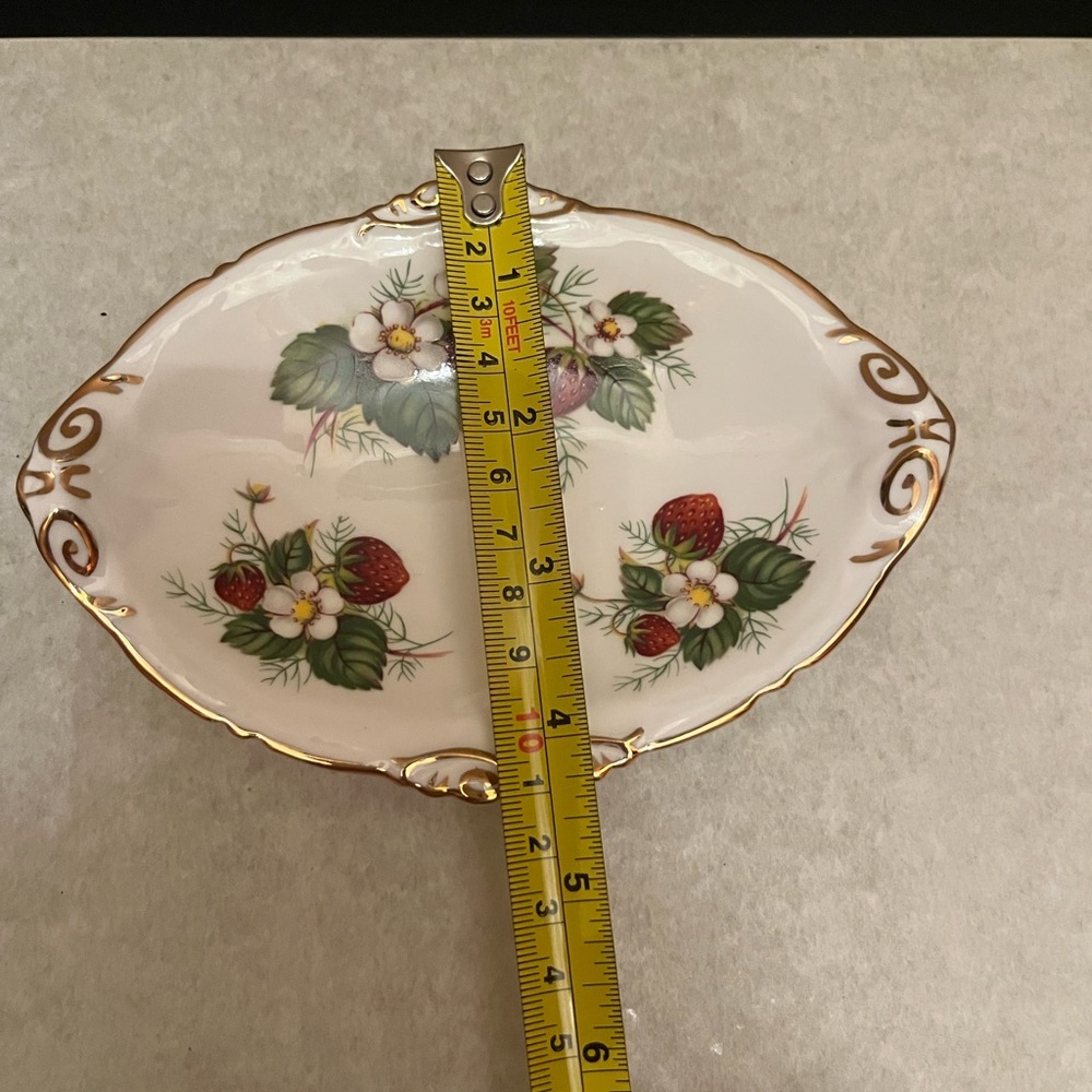 3 Vintage Hammersley Spode English Bone . Strawberry Ripe trinket dishes/servi - Picture 5 of 10